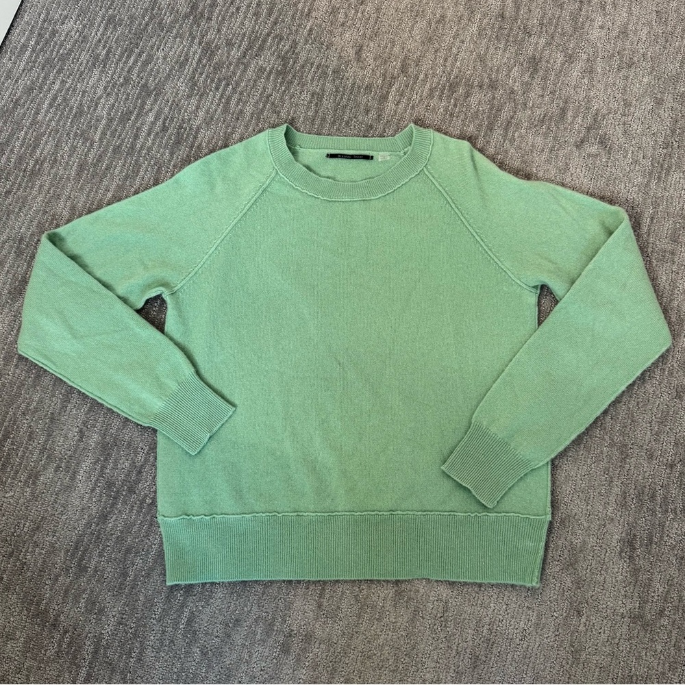 Brazeau Tricot Cashmere Crewneck Sweater, Size M - Picture 2 of 6